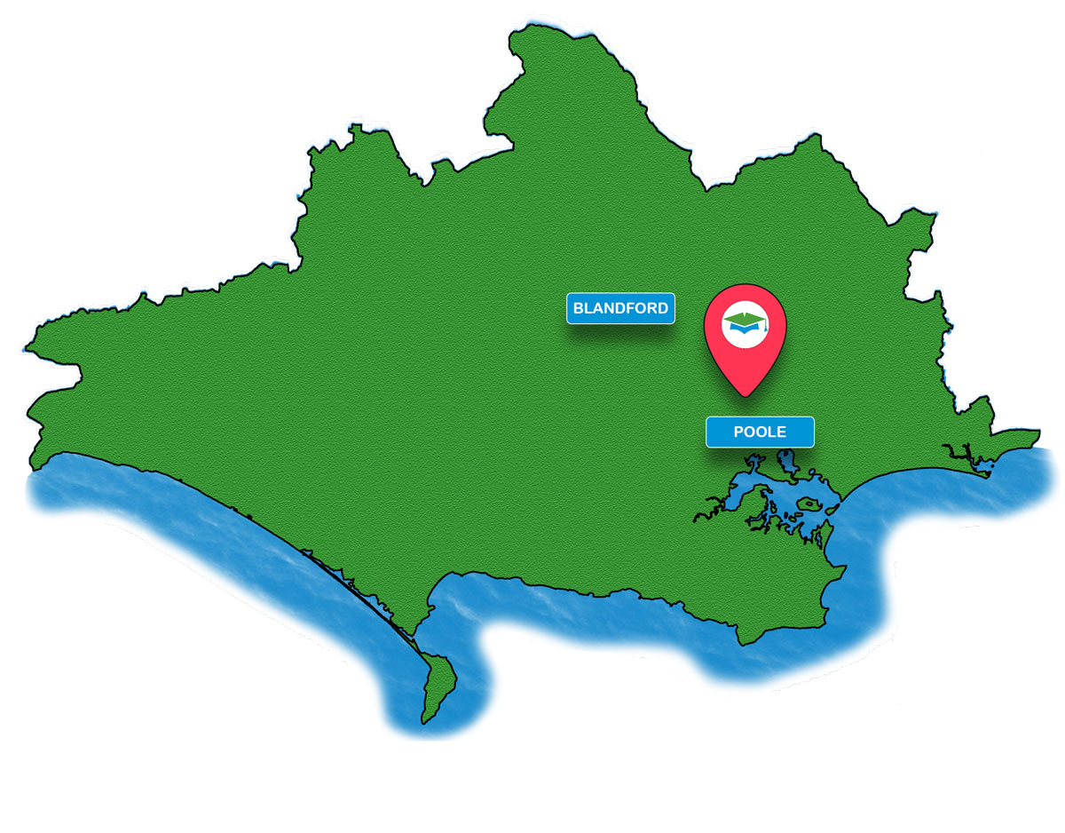School trip Isle of Wight location map for Knowlton Church & Rings